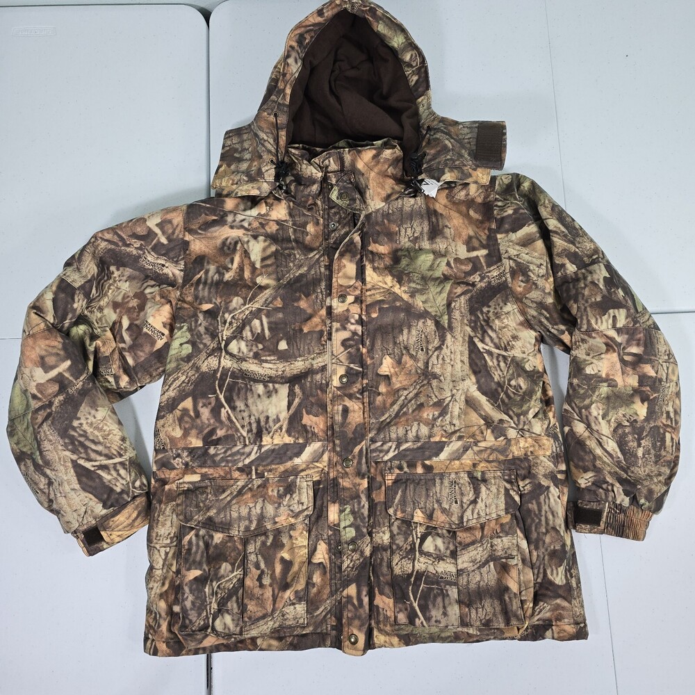 Cabela's Dry Plus Advantage Timber Max-4 Duck Camo Hunting Jacket/Parka Men L-R